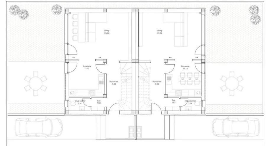 Vila tip duplex cu 5 camere in zona Matei Millo - Voluntari