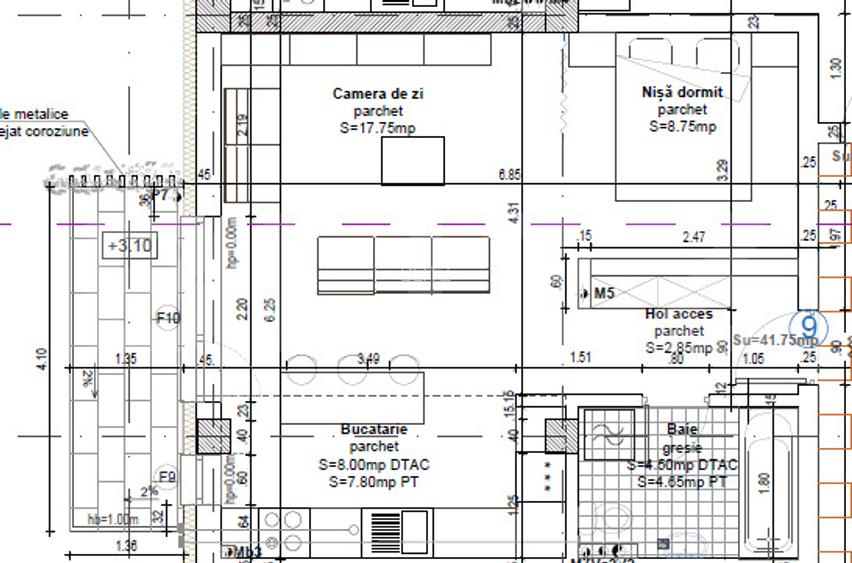 Apartament 42 mp, et 2, încălzire pardoseala, lift, parcare, priveliste, Baciu - 2