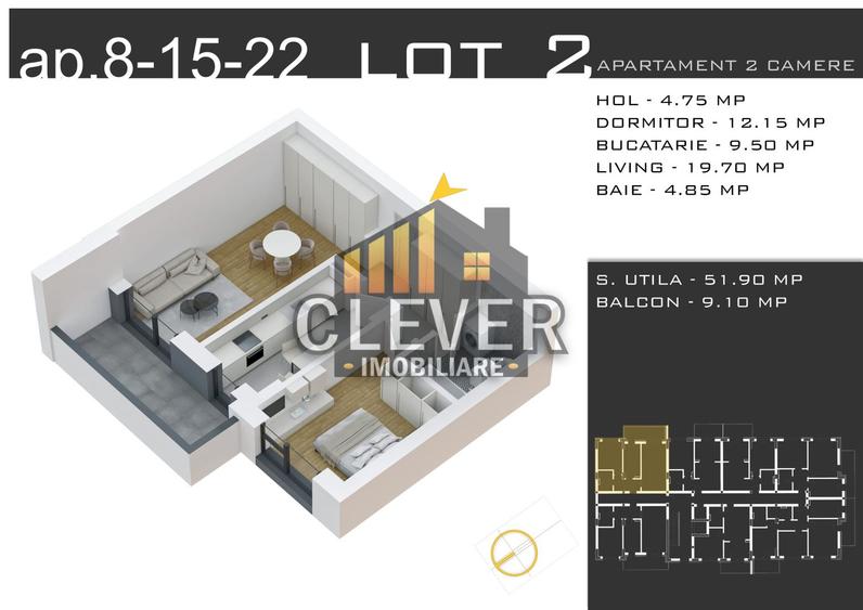 Ap 2 Camere | Direct Dezvoltator | Finisaje la Alegere - Pallady