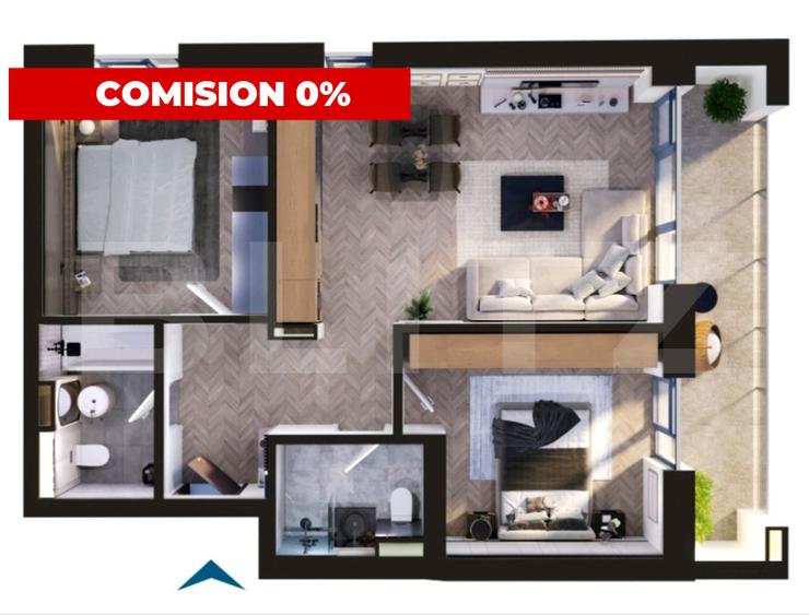 Comision 0 | Apartament de vanzare, cu 3 camere, 74 mp, zona Torontalului