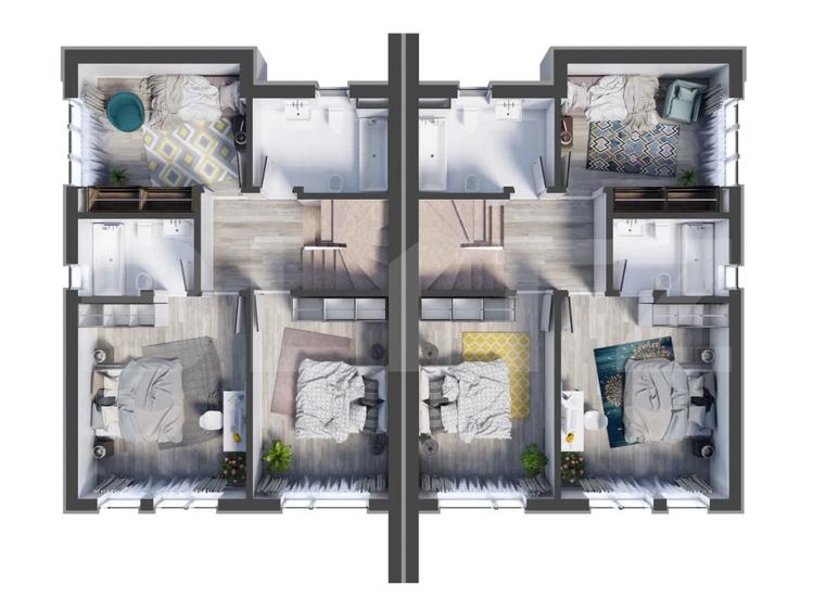 Casa moderna cu terasa panoramica si garaj dublu – confort, intimitate