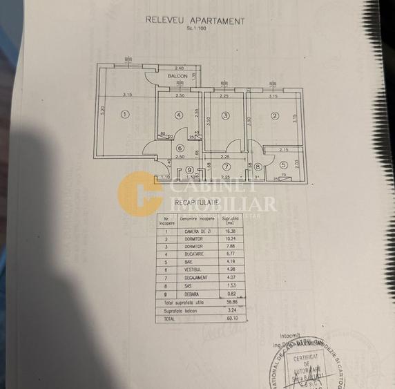 3 Camere Decomandat - Etaj 2 - Zona Galata/ Biserica Galbena