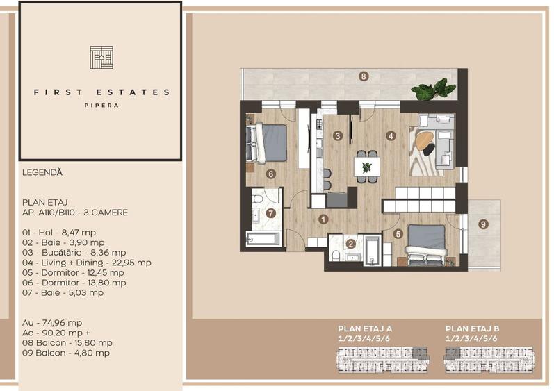 APARTAMENT 3 CAMERE/PIPERA/INCALZIRE GRATUITA IARNA