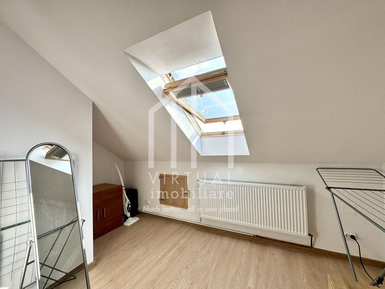 Mansarda cu 3 camere, 67mp utili+ 2 balcoane, intabulata, Terezian