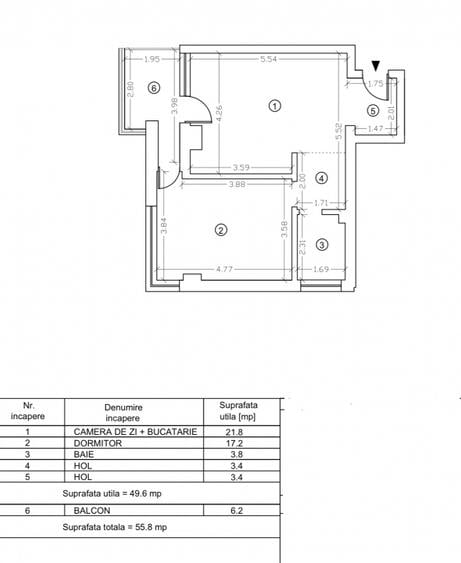 Apartament cu 2 camere finisat la cheie aproape de plaja
