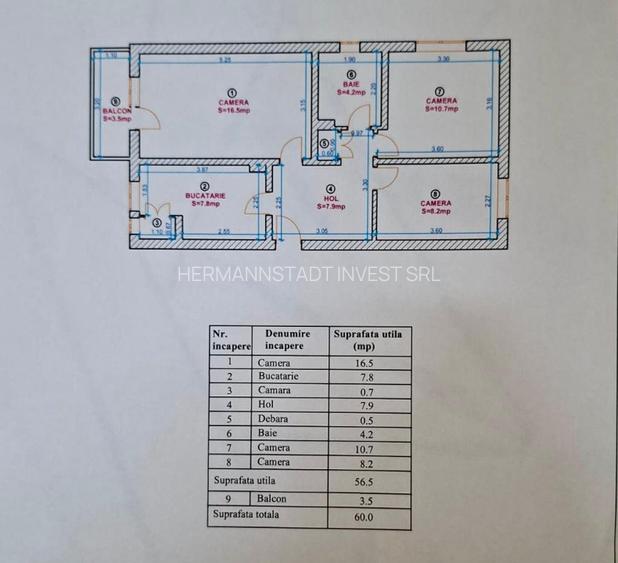 Apartamet 3 camere - Decomandat - Sibiu - 13