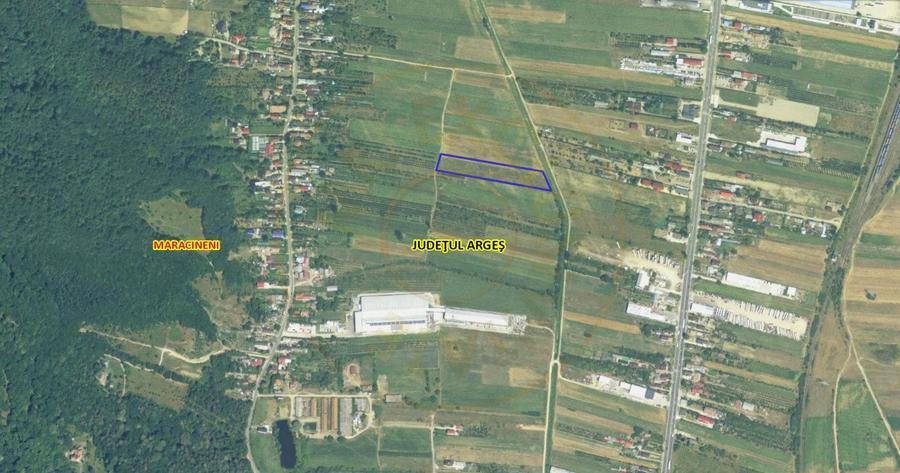 Teren intravilan 7.545 mp în ideal rezidențial sau hale