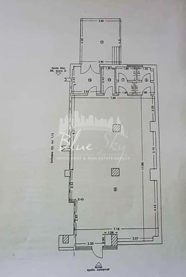 Spațiu comercial situat pe Str. Cismelei – 105 mp utili, vad pietonal excelent