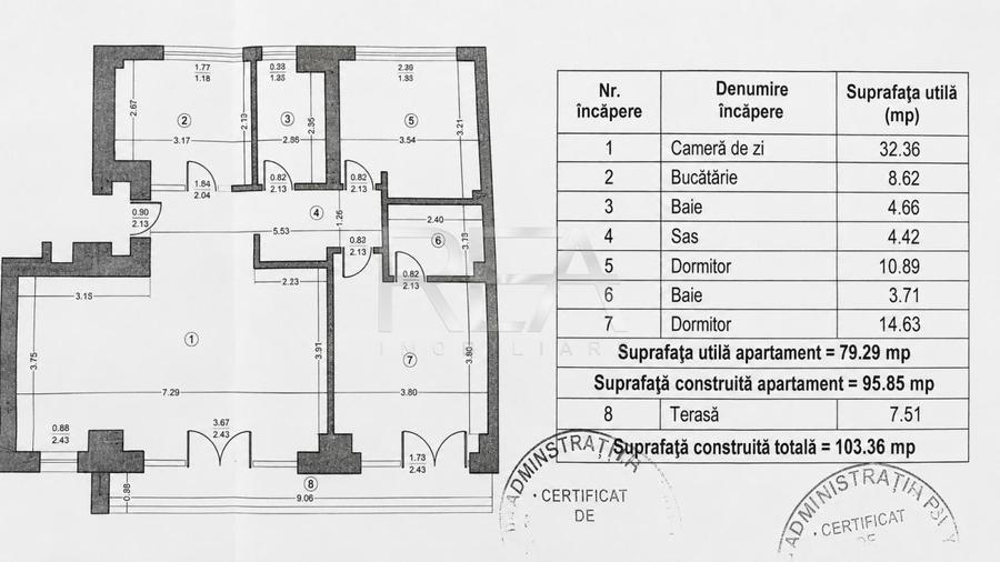 3 camere, parcare, 6 min Metrou P-ța Victoriei