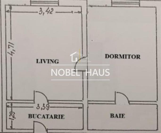 Apartament 2 camere, nedecomandat, etajul 1, Barlad, Zona IRB