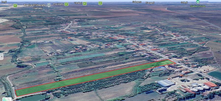Proprietate industrială comercială de vânzare   11.574 mp teren, acces TIR-A7
