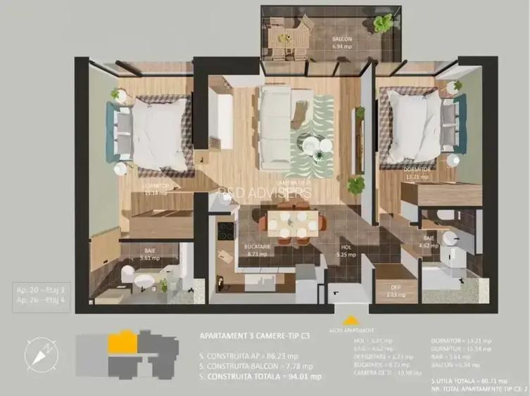 Apartament 3 camere| Bloc Nou| LUX| Mariott | Parcare Inclusa | - 13
