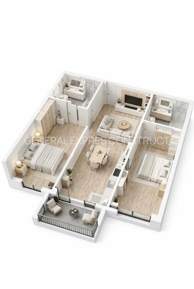 Apartament 3  camere OTOPENI. Direct Dezvoltator! SUPER PREȚ! - 7