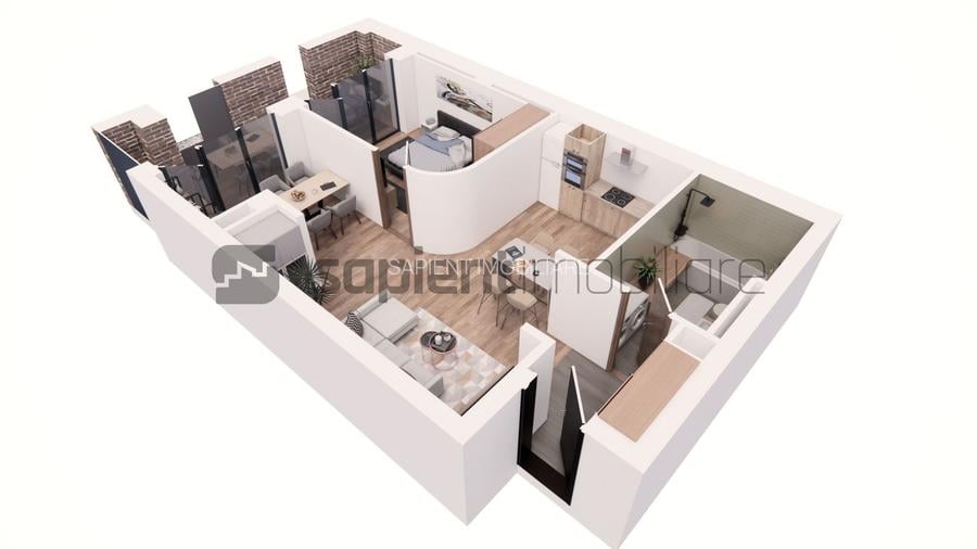 Apartament nou, modern cu 2 camere - Ultracentral -  Cuza Voda - 5