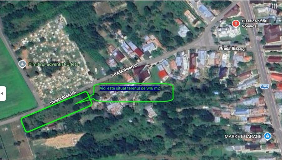 **TEREN INTRAVILAN 946 m² DE VÂNZARE – URLETA, PRAHOVA – la 50 min de Bucuresti