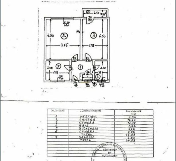 Apartament 45 mp în Primăverii