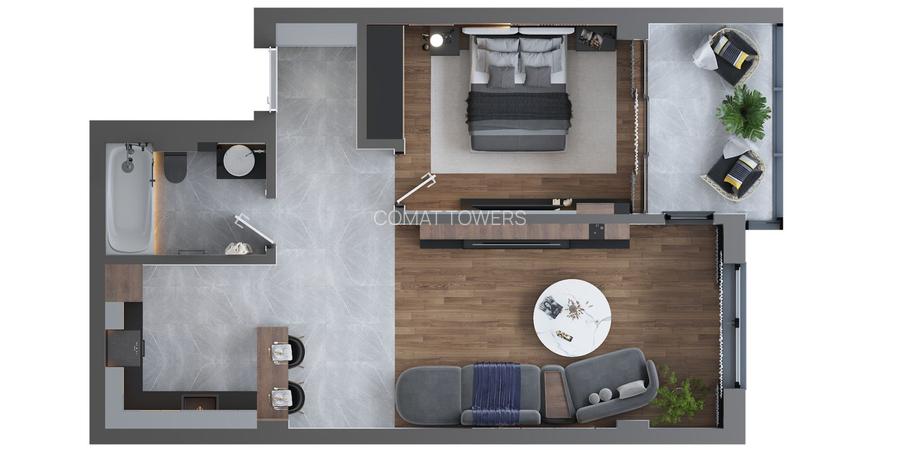 Apartament 2 Camere | 59mp | Comat Towers | Pacurari | Dacia - 8