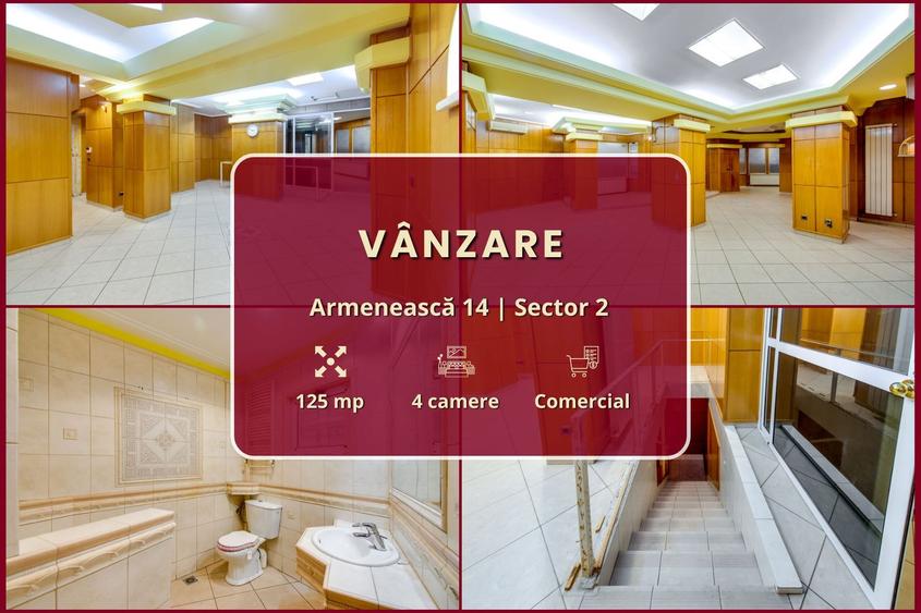 Armenească 14 || 4 camere || Spațiu comercial sau birouri