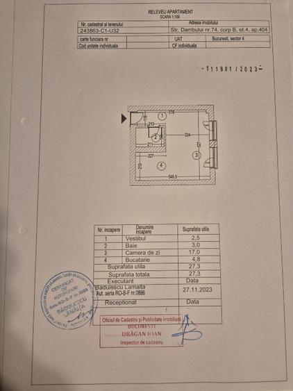 Studio în Park View Tineretului, poziționat excelent lângă parc