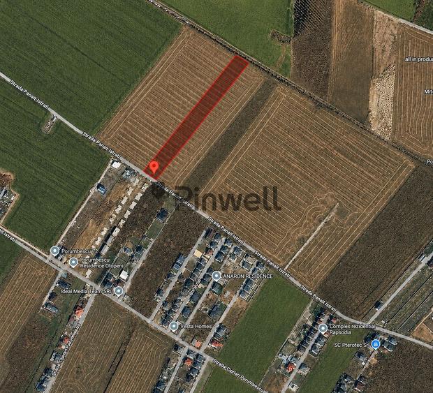 Exclusivitate–Teren 10.000 mp Otopeni–Panait Istrati, deschidere 29 ml