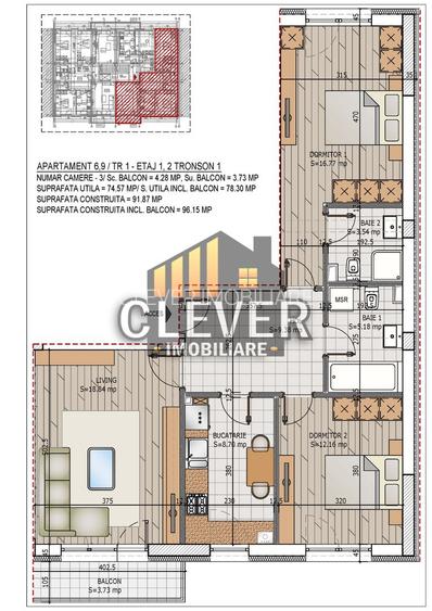 Apartament 3 Camere decomandat, Comision 0, Theodor Pallady - 1