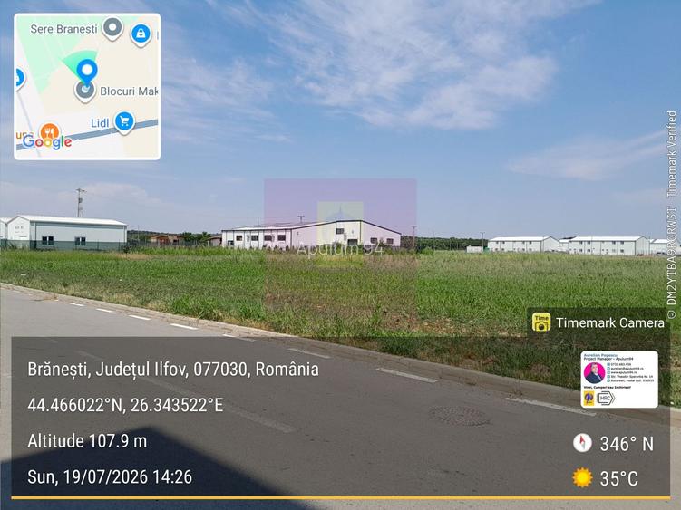Branesti - Teren 3300 mp vizavi de blocurile Makita - 3