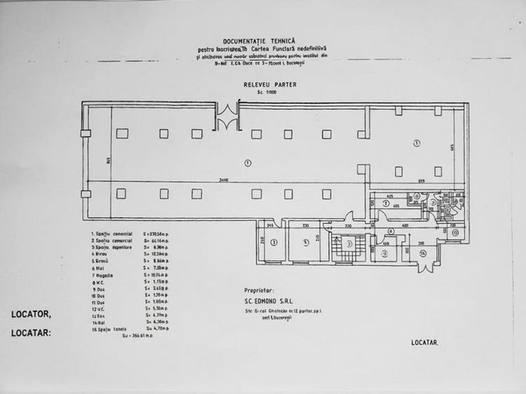 Spațiu comercial de închiriat cu vitrina la bulevard– Gara de Nord