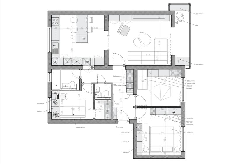 Apartament 4 camere premium — încălzire în pardoseală + ventilație, stil Japandi