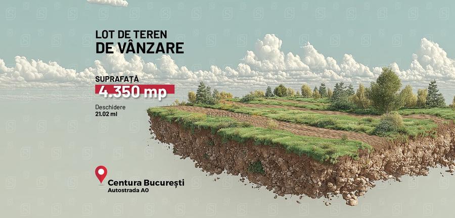 Teren intravilan, 4200 mp, adiacent A0 si Centura Sud