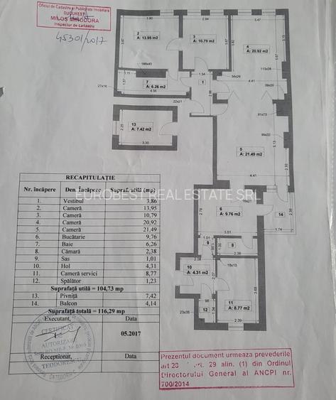 Dorobanti Capitale, apartament 4 camere, 109 mp totali, modern mobilat si utilat - 1
