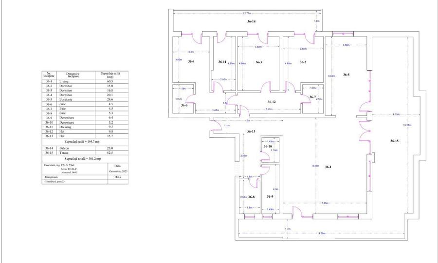 4 Camere Living 60mp Terasa 82mp-Parcare Inclusa-Th. Pallady - 1