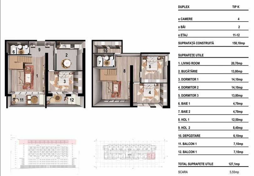 Penthouse premium | 4 Camere | 127mp | Complex cu Piscina | Splaiul Unirii