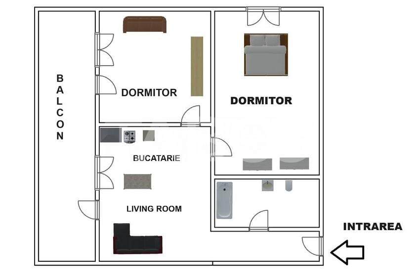 Apartament de închiriat 3 camere balcon parcare Magnolia Sibiu