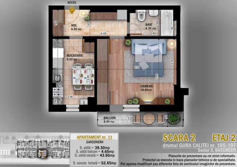 Garsoniera in zona Nicolae Teclu,
