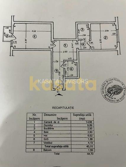 Apartament 2 camere |Etaj 3/10 | Bloc reabilitat - PARCARE ADP - 1