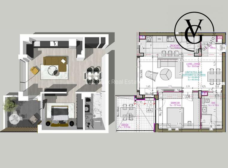 Apartament 2 camere spatios - Blue Bike Eden - 2