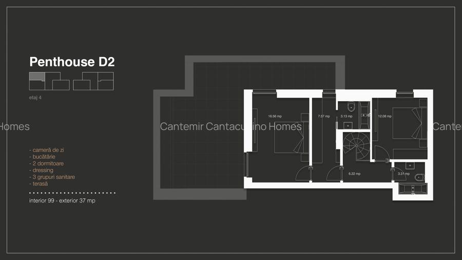8 Penthouse/ Duplex pe 2 niveluri et. 3+4 cu 3& 4 camere CC Homes/www.cchomes.ro - 4