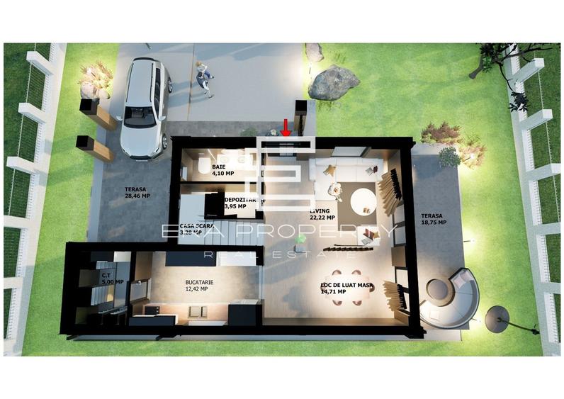 Casă single | Zona Casa de Apă | Pompă de Căldură | 129mp | Vedere spre Munți