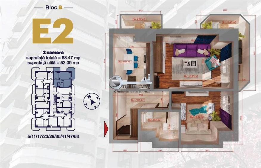 Apartament 2 camere, 68 mp | Investiție excelentă | COMISION 0%