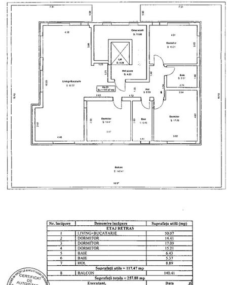 Penthouse 4 camere 117 mp si terasa 140 mp zona Kaufland Doamna Stanca - 12