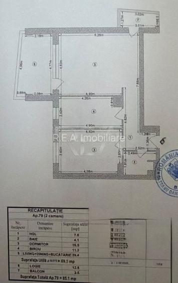 3 camere Dristor decomandat, centrală, parcare, an 2023, 85 mp - 16