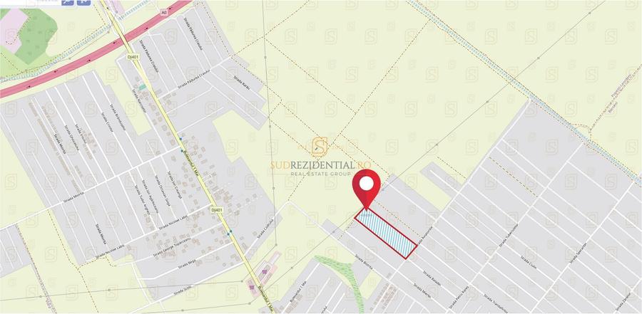 Teren de vanzare, investitie in Comuna Berceni, Str. Aviatorilor