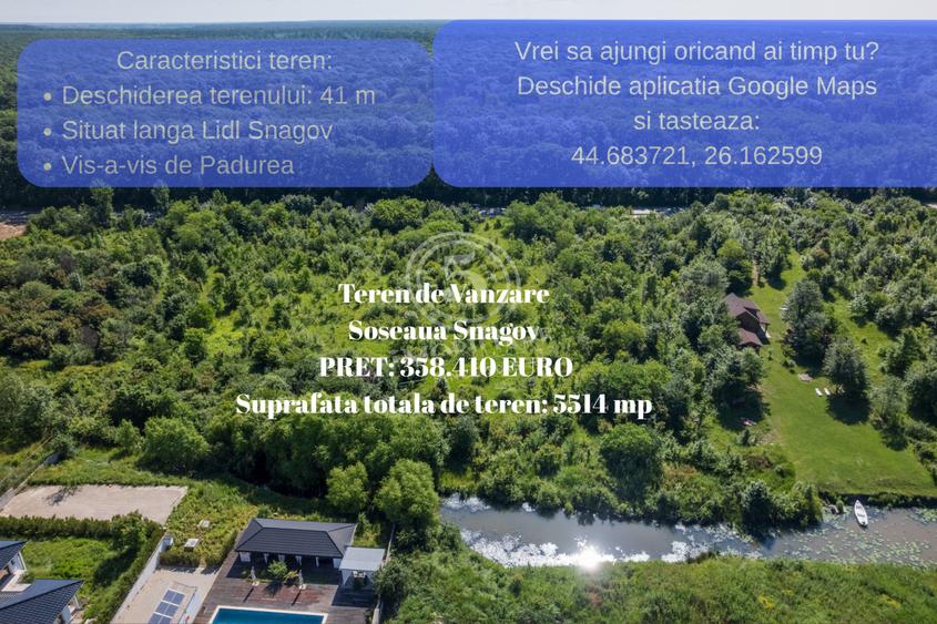 Teren 5.515 mp lângă Lidl Snagov – Ieșire la Lacul Snagov