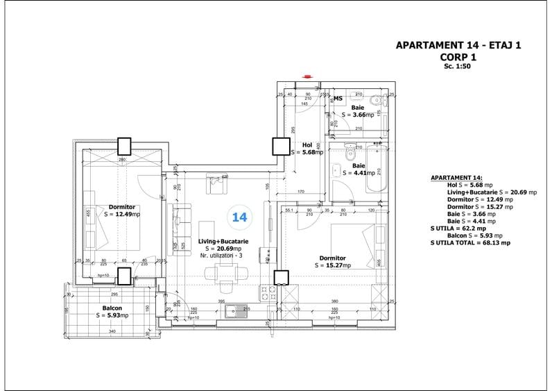 Apartament 3 camere | zona Maramures | strada Tebea | Reducere avans 80%