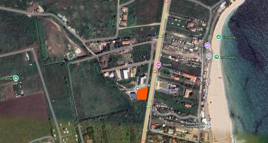 Teren de vanzare, Vama Veche la DN, 506mp, dubla deschidere, 160ml pana la plaja