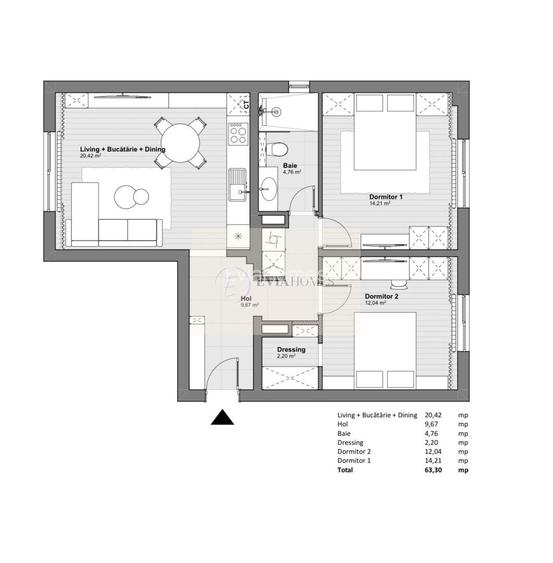 Zona Năsăud/3 camere/Complet renovat - 1