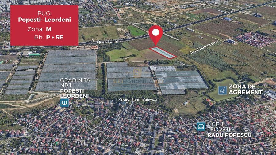 Teren intravilan 9.996 mp, Popesti-Leordeni–investitie imobiliara