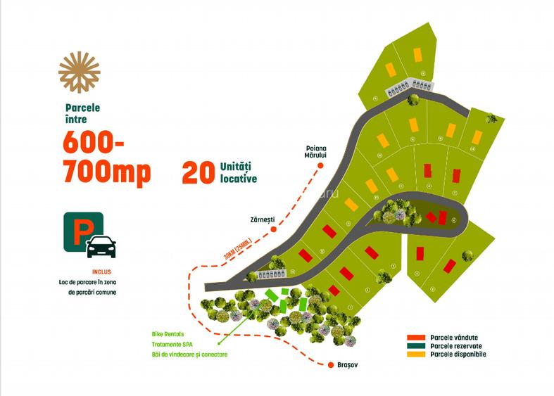 Teren intravilan 600-700 mp | CF individual | Utilități incluse| Monolit Village - 7
