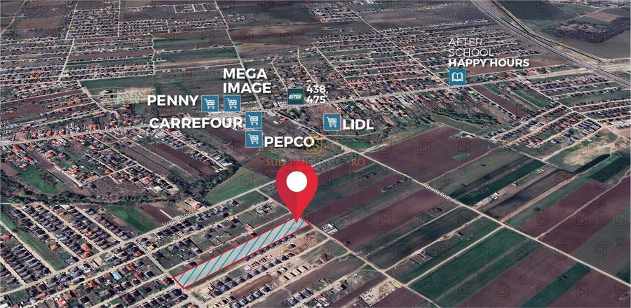 Teren de vanzare, investitie in Comuna Berceni, Str. Aviatorilor