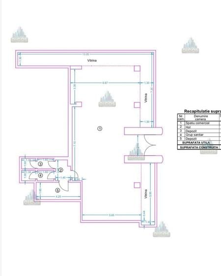 Spațiu comercial ultracentral – 26 ml vitrină, lângă Turn